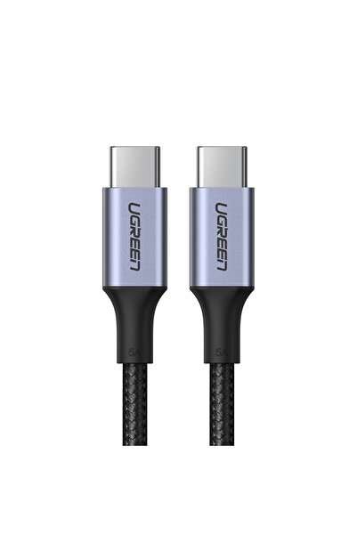 Ugreen Usb-c 100w 5a Qc Pd Örgülü Hızlı Şarj Kablosu, 1 Metre, Siyah - 90120