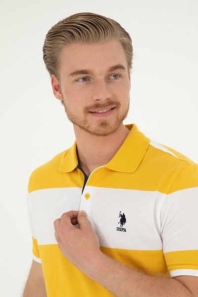 U.S. Polo Assn. POLO ASSN. Pánske šafránové tričko 50281836-VR043