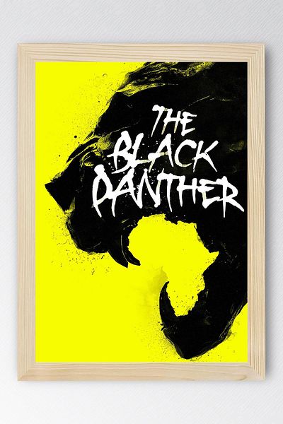 Saturn Tablou înrămat The Black Panther - Poster Marvel