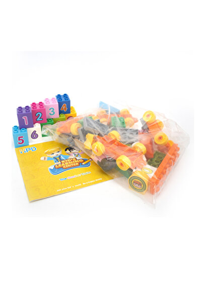Fab N Funky Digital Train Building Blocks Set - 58 Pcs for Ages 1.5+, Enhances Motor Skills & Coordination