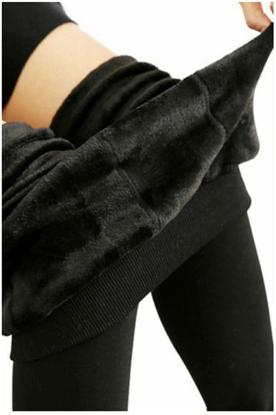 Sistina Black Thermal Plush Inner Tights - Winter