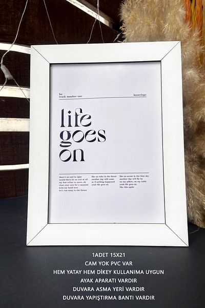 bymat 15X21 Frame - Mdf A5 Frame (Pvc Instead of Glass) - 1 White Frame