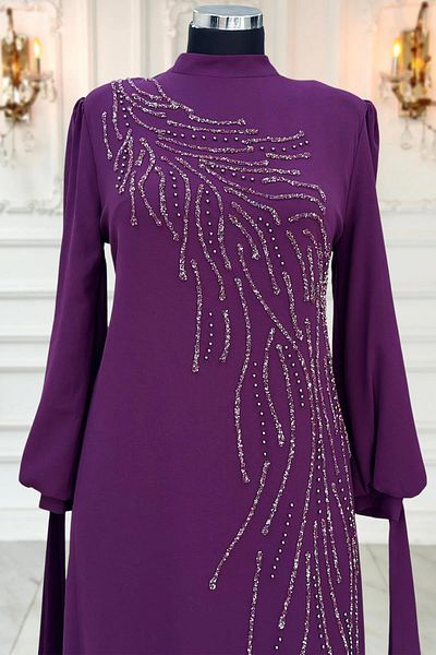 Amine Hüma Βραδινό φόρεμα Hijab İrem Plum