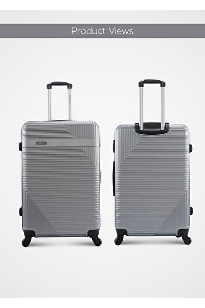 PARAJOHN مجموعة حقائب سفر خفيفة الوزن مكونة من 3 قطع - ABS - فضي