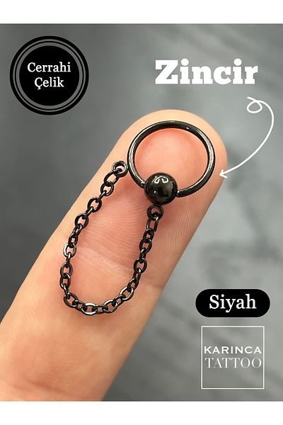 Karınca Piercing Chain Dangle Helix Ear Piercing - Cartilage Nozzle Earring Surgical Steel