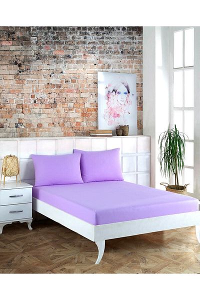 Zarif Home Yonk Life Natural Cotton Fitted Sheet Set - Elastic, 160X200+30