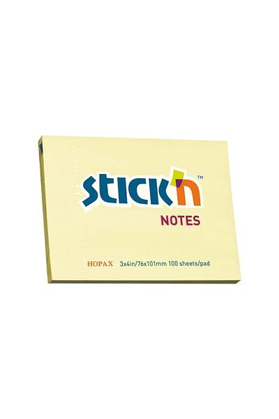 Gıpta Stickn 76X101 Pastel Yellow - Adhesive Note Holder 100 Yp