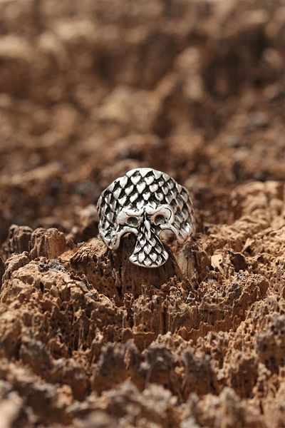 Clariss Skull Pattern Adjustable Ring