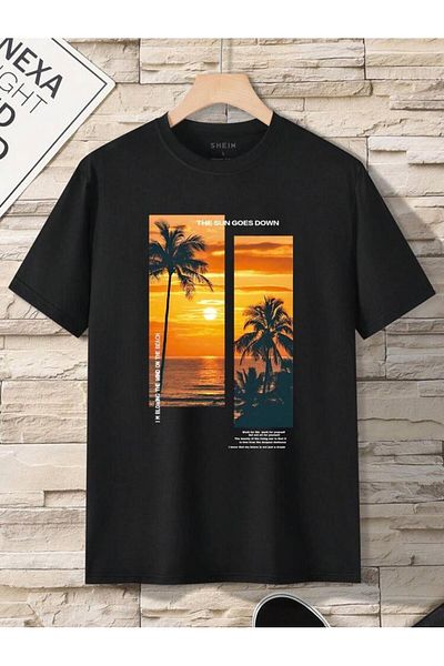 Medinenur ΒΑΣΙΚΟ T-SHIRT SUNSET PRINTED