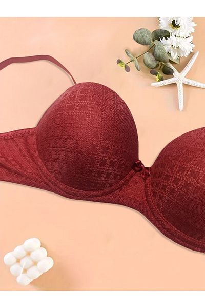 MILANOFOX Jacquard Pattern Recovery Padded Push-Up Underwire Support Bra