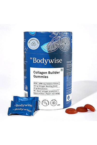 Be Bodywise Collagen Builder Gummies for Skin Regeneration | 60 Day Pack Improves Skin Elasticity
