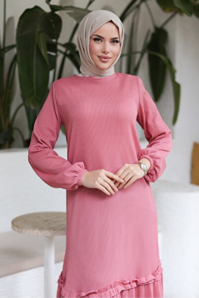 Bestenur Φόρεμα Caler Bürümcük 1311 - Πούδρα