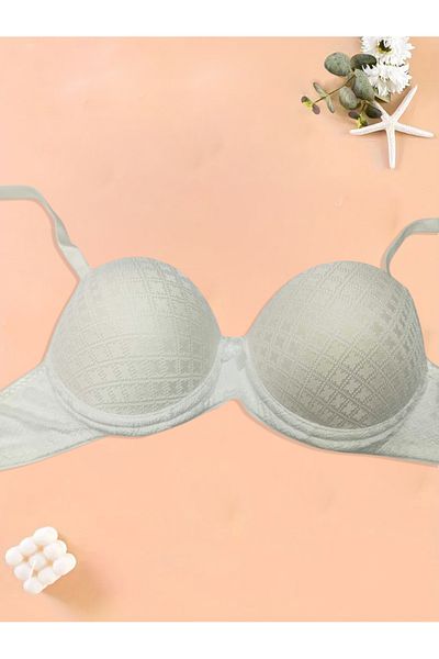 MILANOFOX Jacquard Pattern Recovery Padded Push-Up Underwire Support Bra