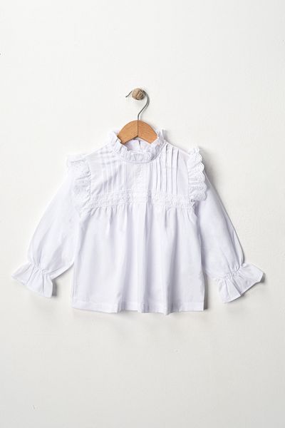Trend Baby Kids Girl's Special (Exclusive) Shirt Scalloped Detail Ruffled 4-12 Years