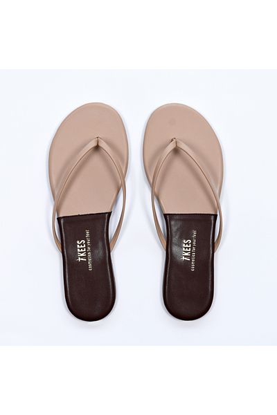 Tkees Women's Classic Stylish Casual Brown/Cream Flip Flops