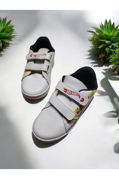 GEZER Pantofi sport pentru copii, cu tematică Hotwheels, cu velcro, ajustabili