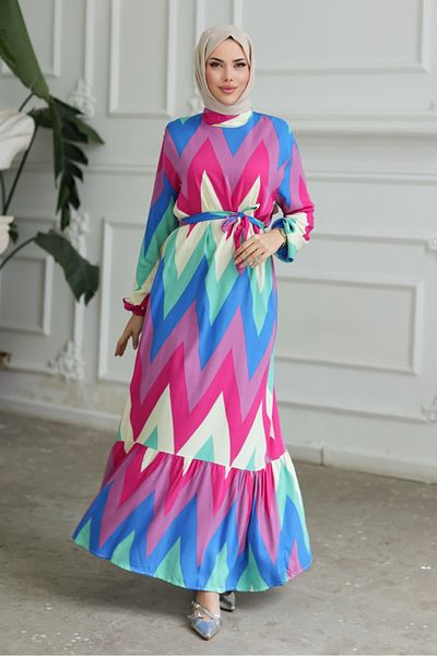 Bestenur Fadel Woven Viscose Dress 1317 - Beige