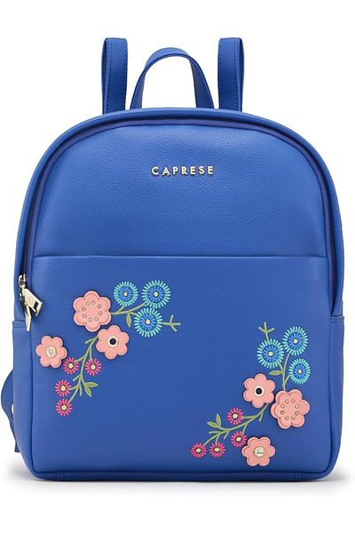 Caprese Erica Women Shoulder Bag|designer Backpack For Women| Medium| Blue
