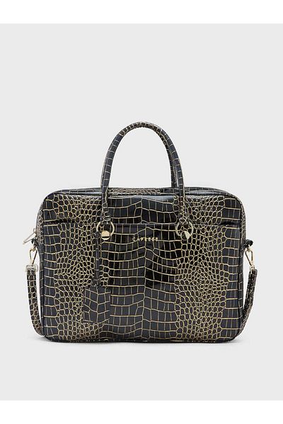 Caprese Miranda Women Handbag |women Laptop Bag Perfect For Daily Use|large| Black