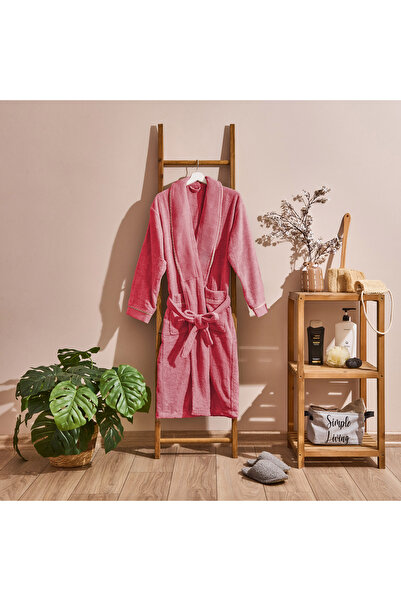 Evidea Halat de baie pentru femei Soft Anvers - Gălben-roz - L / XL