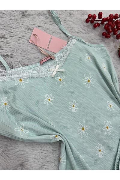 pijamaworld SET DE Pijamale YAZLIKH CU ȚESĂTURĂ MOALE ȘI PANTALONI SCURT CU BRETELE
