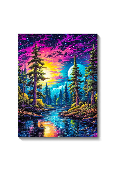 Choice1 لوحة فنية ماسية خماسية الأبعاد FDX3640، لوحة فنية لمنظر طبيعي للشفق ا...