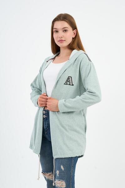 ALEXANDERGARDI Hooded Shoulder Detailed Long Cardigan (B22-30305)