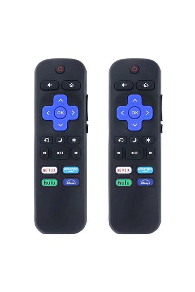 Choice قطعتان من جهاز التحكم عن بعد البديل الجديد مناسب لجميع أجهزة تلفزيون Roku، متوافق مع Tcl Roku/hisense Roku/