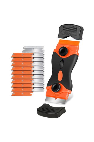 Choice Orange Plastic /metal Razor Blade Scraper Edge Removal Tool With Blade Label Sticker Decal Removal C
