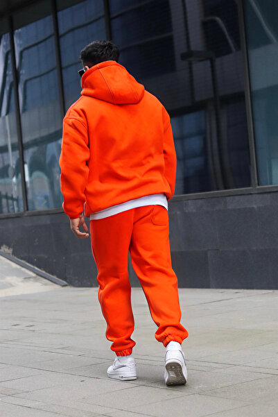 CMZ COLLECTİON Set unisex gros, portocaliu, cu 3 fire, cu bordură.