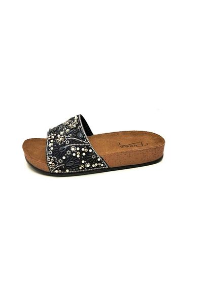 Pienn 20050-006 Papuci de confort pentru femei Stoned Floral
