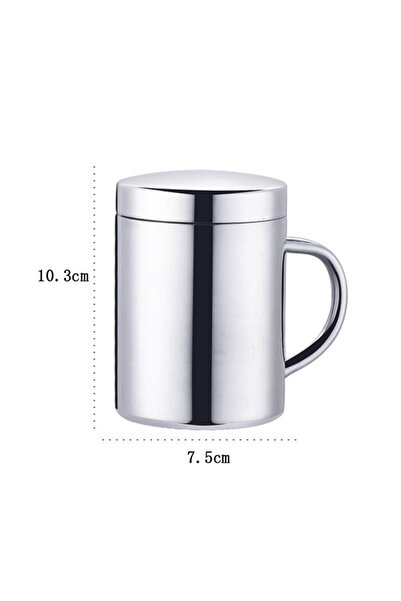 Choice as picture 300ml Double Wall Stainless Steel Coffee Mug with lid Portable Cup Travel Tumbler Jug Mil