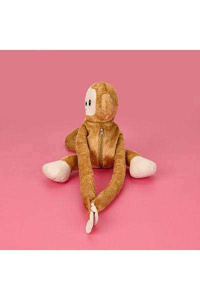 Evidea Soft Monkey Figured Bag - Brown - 40X25 cm