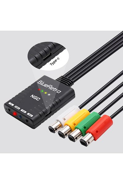 RetroScaler For Ngc 1-4 Blueretro For Nintendo Gamecube Console Wireless Game Controllers Adapter To Ps3 Ps4 Ps5
