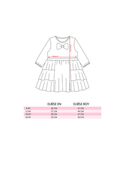 Eray Kids Çiçek Desenli Fiyonk Detay Pembe Kız Çocuk Örme Elbise
