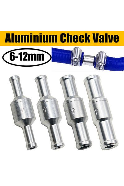 Choice 10mm 1pc Non-return Valve 6-12mm Chrome One-way Non-return Check Valve Auminium Fuel Water Gas For C