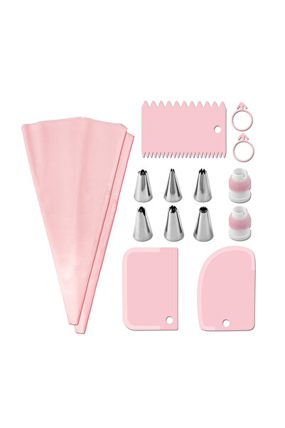 Choice مجموعة مكونة من 15 قطعة وردية اللون (15 قطعة) من الفوهات الزخرفية المص...