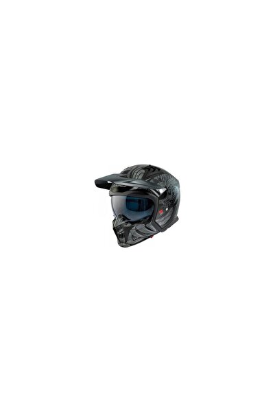 AXXIS HUNTER SV ONI B2 MATT GRAY ÇİFT VİZÖRLÜ ÇENE ÇIKARILABİLİR MODEL