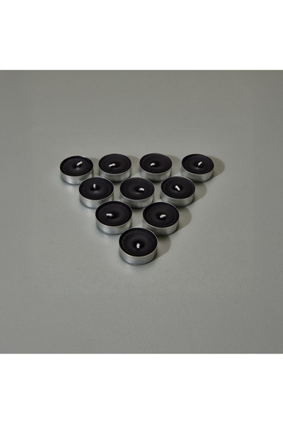 Genel Markalar 10'lu Tealight Mum - Siyah - 3,8 cm