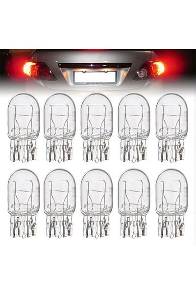 NIGHTKIST 10 قطع T20 7443 7440 ضوء إشارة W21/5 واط زجاج شفاف DRL أضواء التشغيل النهارية إشارة التوقف B...