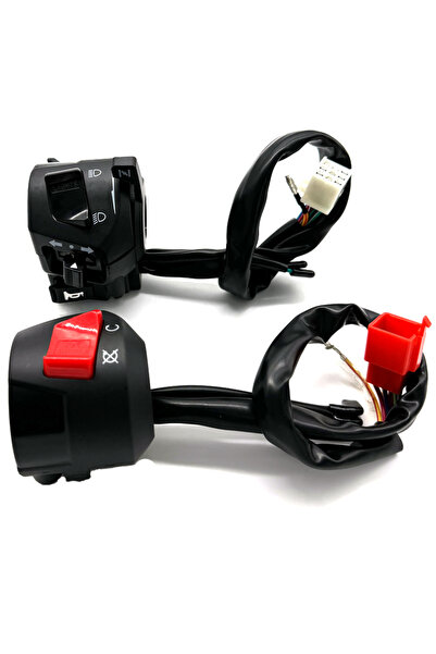 Choice1 1 pair 22mm Universal Motorcycle Handle Bar Switches With Choke Horn ...