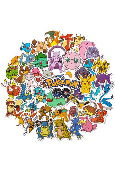 Choice 50pcs 10/30/50pcs Japanese Pokemon Anime Stickers Waterproof Laptop Suitcase Bicycle Cute Sticker Pa