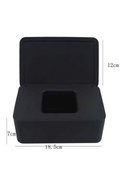 Choice علبة مناديل بلاستيكية سوداء جديدة، غطاء حامل مناديل مبللة، مناديل ورقي...