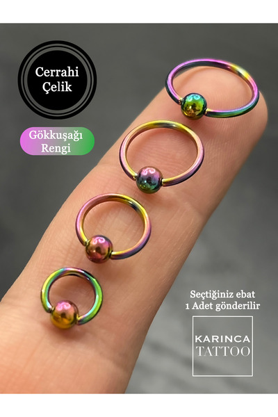 Karınca Piercing Klasik Halka Piercing Conch Orbital Daith Snug Rook Dudak Ka...