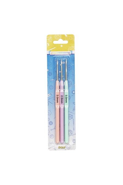 Choice 3pcs Crochet Hooks Plastics Handle Knitting Needles for Yarn DIY Craft Nice Gift Women Knitting T...