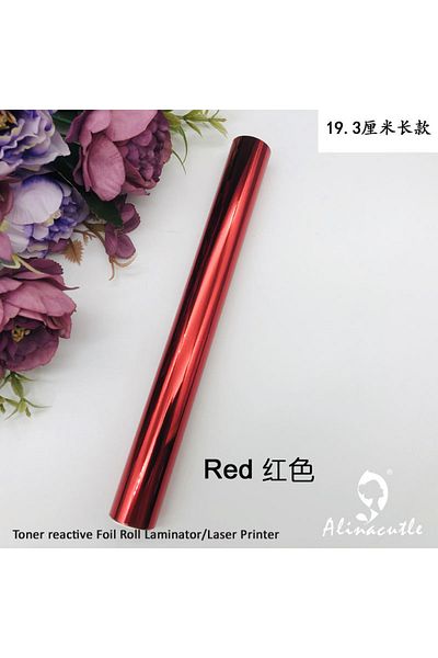 Choice Red 5m(LENGTH)x19cm(WIDTH) Toner Reactive Foil Film,pvc Tube Packing,can Use With Laminator, Paper H