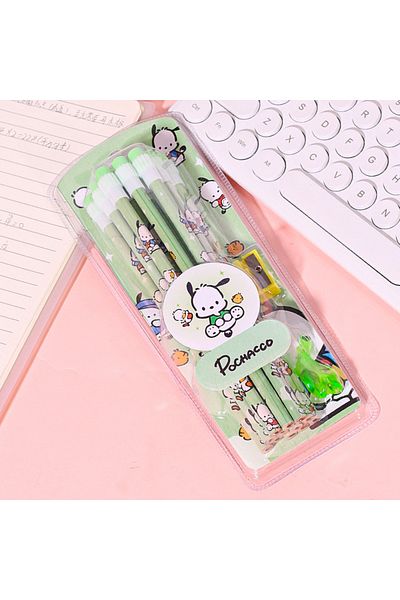 Choice Pochacco Sanrio Kuromi Hb Pencils 12 Pencils Cinnamorollstudent Supplies Hb Writing Pen Eraser Penci