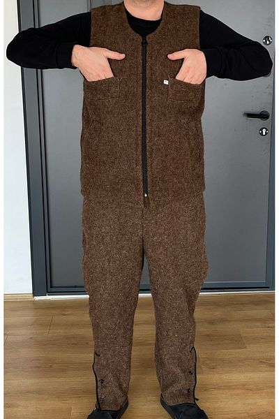 Elzem Felt (Clay) Vest Pants Suit