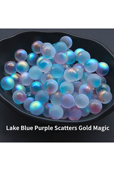 Choice 10 قطع من الرخام الزجاجي باللون الأزرق والأرجواني مع بقع نجمية، إكسسوا...