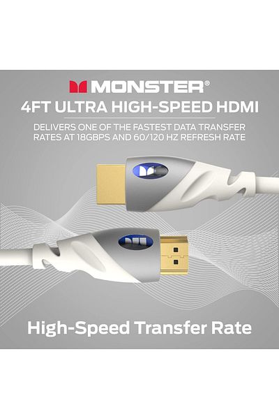 MONSTER ESSENTIALS® ULTRAHD 4K  HDMI CABLE -  4K HDMI CABLE - 4 FT LENGTH